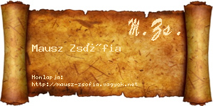 Mausz Zsófia névjegykártya